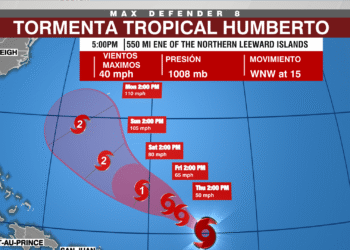 Se forma la tormenta tropical Humberto en el Atlántico