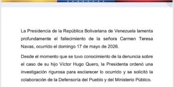 Delcy Rodríguez ordenó abrir investigación por la muerte de Víctor Quero bajo custodia del Estado