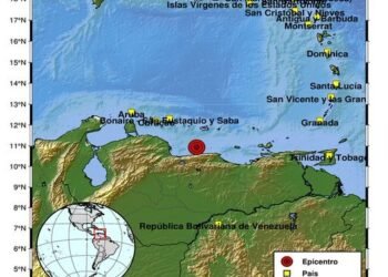 Fuerte réplica de magnitud 5,5 sacudió el norte de Venezuela este #27Jun