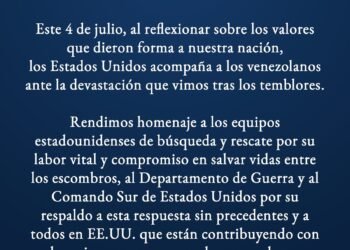 EEUU conmemoró su Independencia destacando asistencia humanitaria en Venezuela